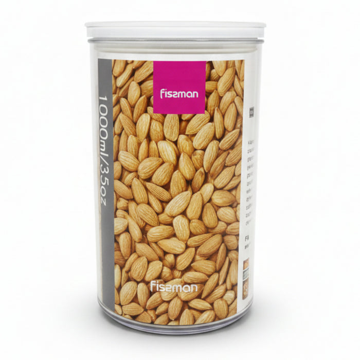 Round Food Storage Container – 1000mL/16cm (Durable Plastic, Airtight)