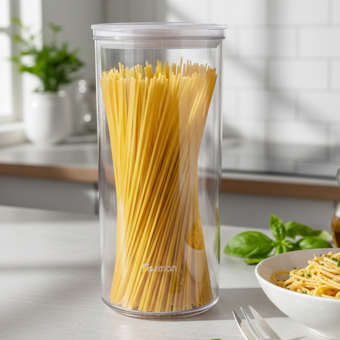 Round Food Storage Container – 1300ml/21.5cm (Durable Plastic, Airtight)