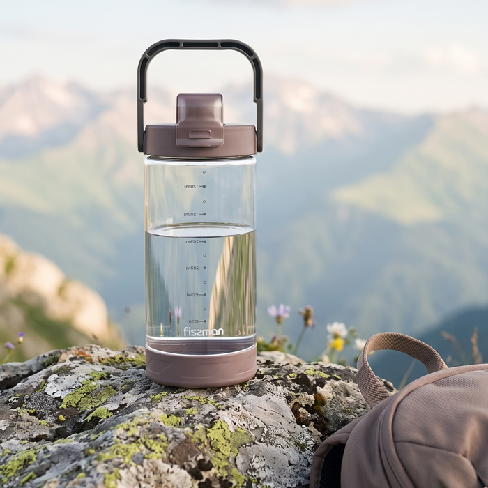 Water Bottle Plastic 1400ml Brown