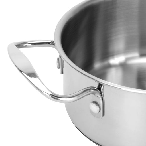 Cooking Pot 1.9L with Glass Lid, Stainless Steel Stockpot 14x12.5cm Mini Cook Series