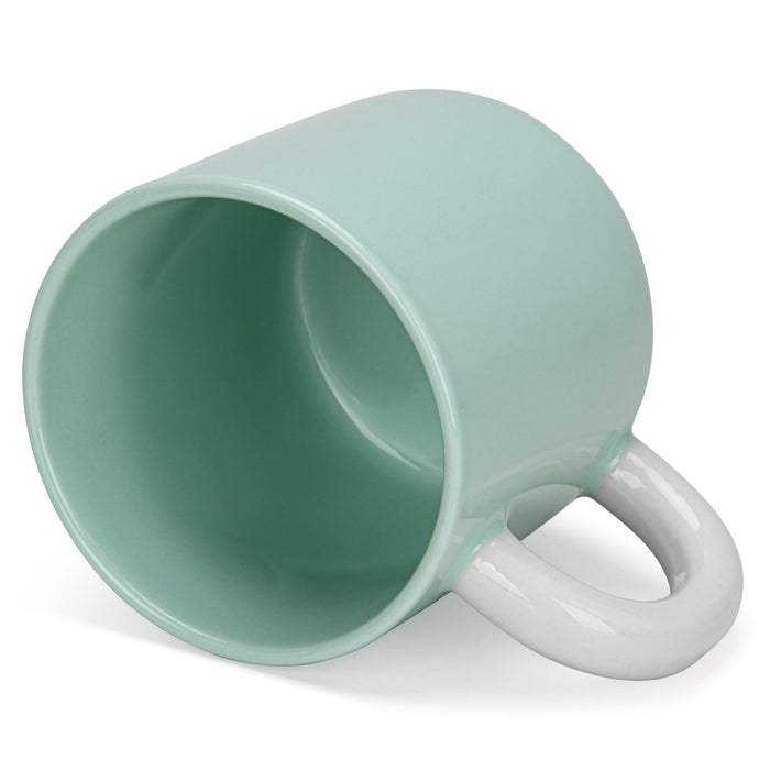 2-Piece Mugs 360ml  Green New Bone China
