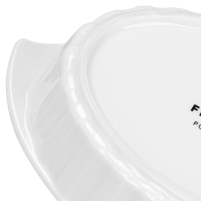 3-Piece Mini Oval Baking Dish 15x12х4cm/240ml Porcelain