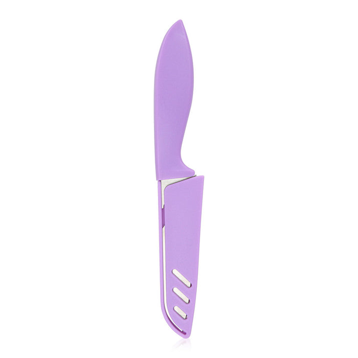 Utility Knife with Sheath 10cm Kitchen Knife Purple