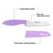 Utility Knife with Sheath 10cm Kitchen Knife Purple