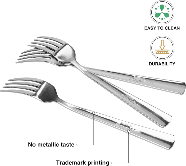 3-Piece Dinner Fork 20cm, Stainless Steel Cutlery Set Flor Series