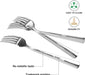 3-Piece Dinner Fork 20cm, Stainless Steel Cutlery Set Flor Series