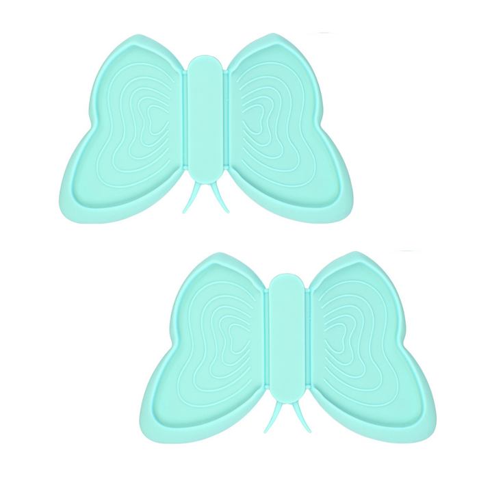 Butterfly Shaped Pot Holder with Magnet (Silicone) Light Blue