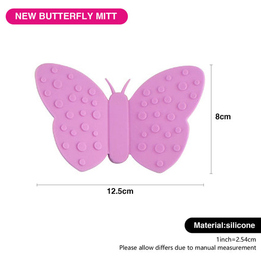 Butterfly Shaped Pot Holder with Magnet (Silicone) Pink