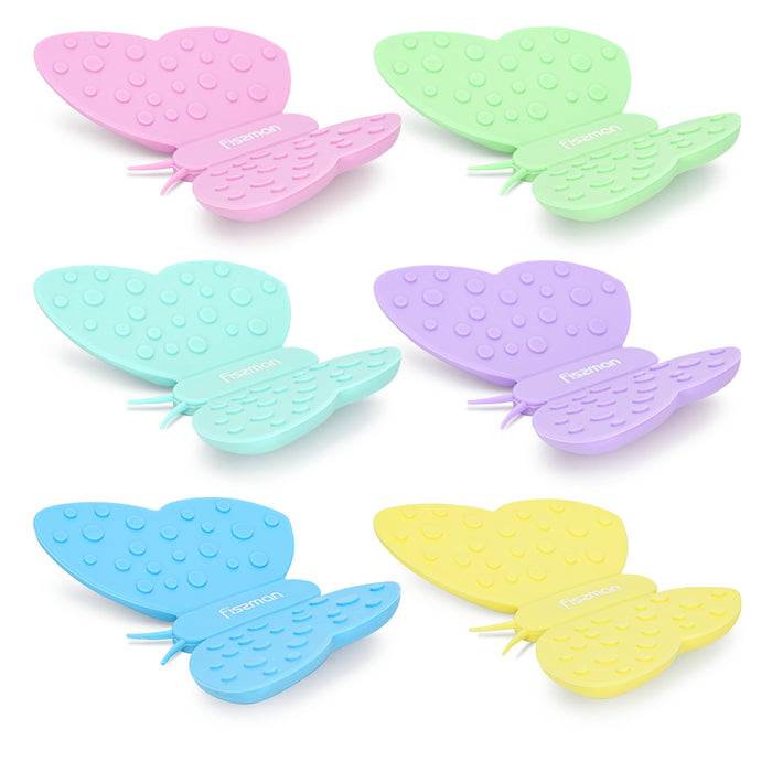 Butterfly Shaped Pot Holder with Magnet (Silicone) Violet