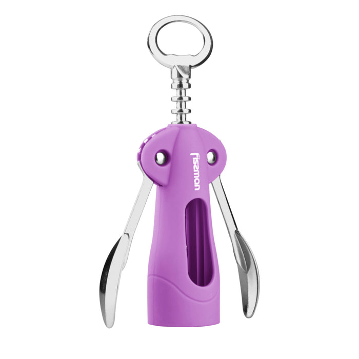 Wine Corkscrew 17cm, Purple - Wine Opener