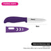 4" Ceramic Paring Knife with Sheath, White Blade Peeling Knife | Ultra-Sharp Paring Knife for Meat, Fruits, Vegetables (Purple)