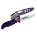 4" Ceramic Paring Knife with Sheath, White Blade Peeling Knife | Ultra-Sharp Paring Knife for Meat, Fruits, Vegetables (Purple)