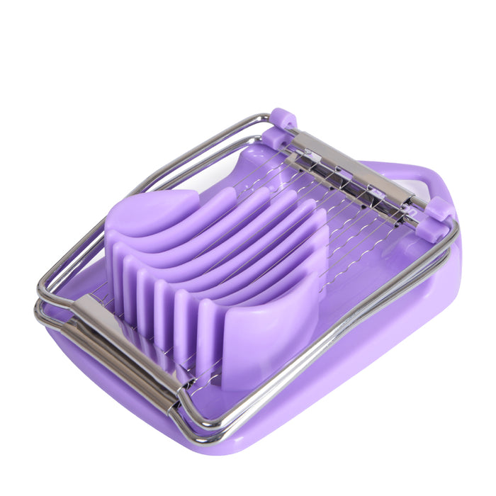 2-In-1 Egg Slicer (Stainless Steel In Plastic Frame) Purple