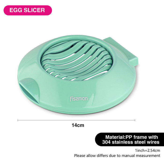 2-In-1 Egg Slicer Stainless Steel In Plastic Frame, with Stainless Steel Wire Mint