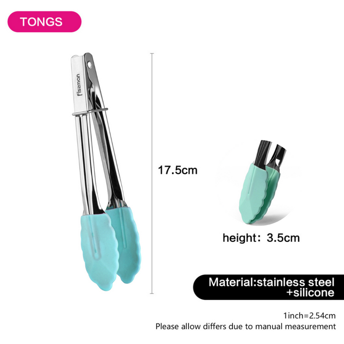 Mini Tongs 17cm Stainless Steel With Silicone