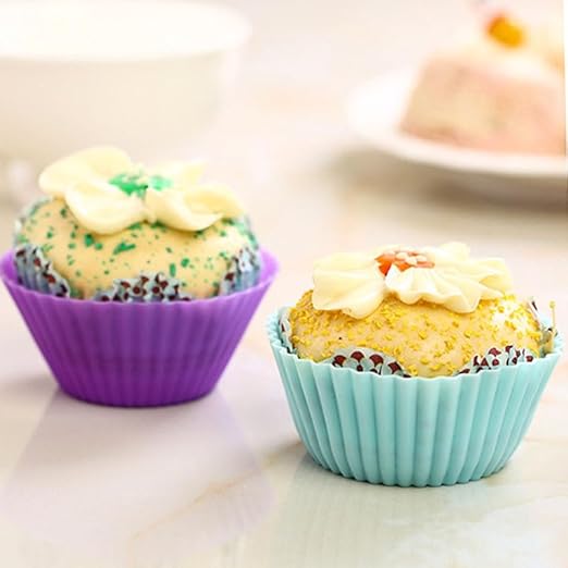 6-Piece Cupcake Molder, Silicone Cupcake Muffin Baking Cups