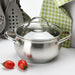 Stockpot with Glass Lid Martinez Series Satinless Steel Silver 24x13cm/5.9LTR