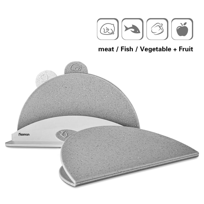 3- Piece Foldable Chopping Board Set 28x28cm