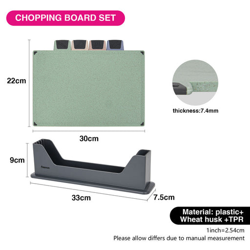 Fissman 4-Piece Cutting Board Set 30cm – Color-Coded with Unique Icons
