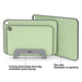 Set of 3 Chopping Boards 41x28 cm. 36x24 cm. 31x20 cm With Holder Green (Plastic+ TPR)