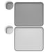 Set of 2 Index Chopping Boards 34x28 cm With Holder Grey (Plastic+ TPR)
