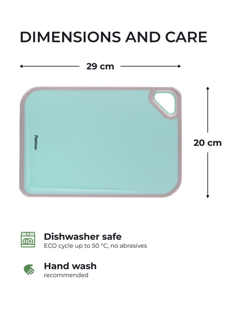 Cutting Board 29cm (Plastic + TPR) with Juice Groove