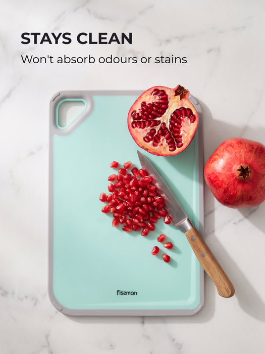 Cutting Board 29cm (Plastic + TPR) with Juice Groove