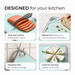 Cutting Board 29cm (Plastic + TPR) with Juice Groove