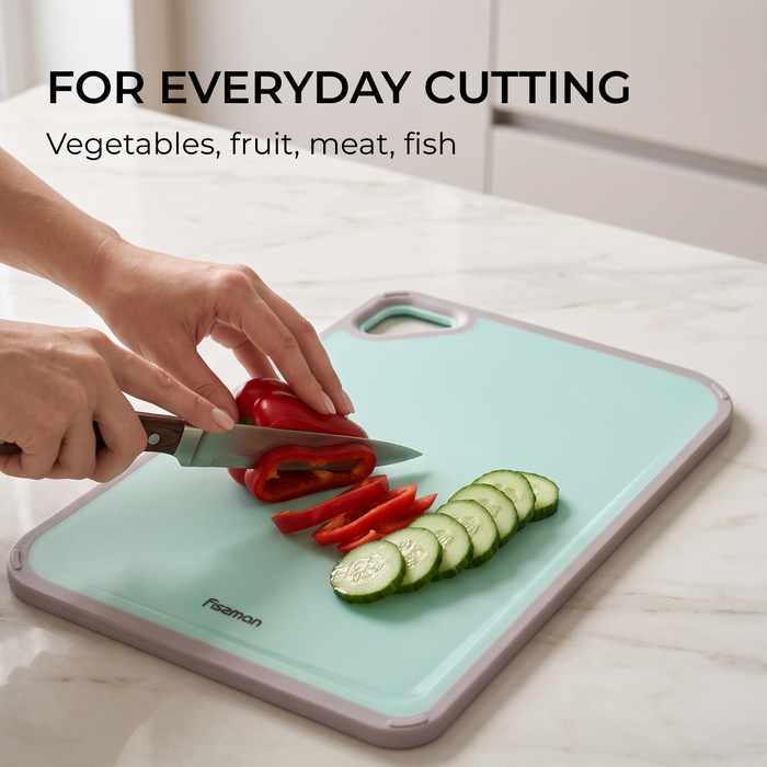 Cutting Board 29cm (Plastic + TPR) with Juice Groove