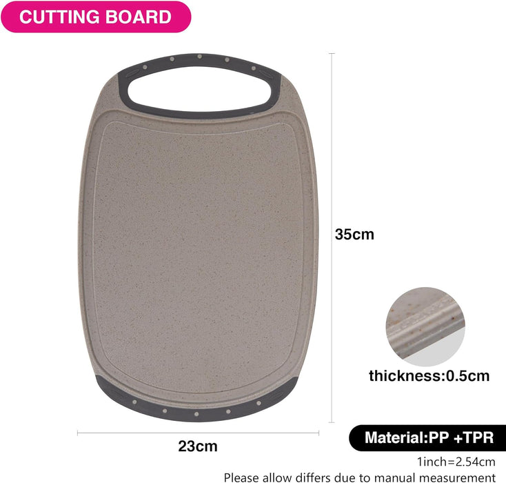 Cutting Board 35cm with Juice Groove And Non Slip Bottom Plastic