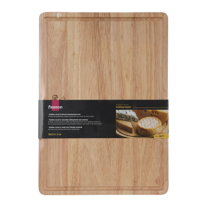 Cutting Board 38cm Rubber Wood