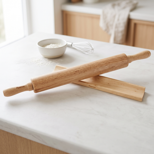 Rolling Pin 50cm With Wooden Stand Rubber Wood