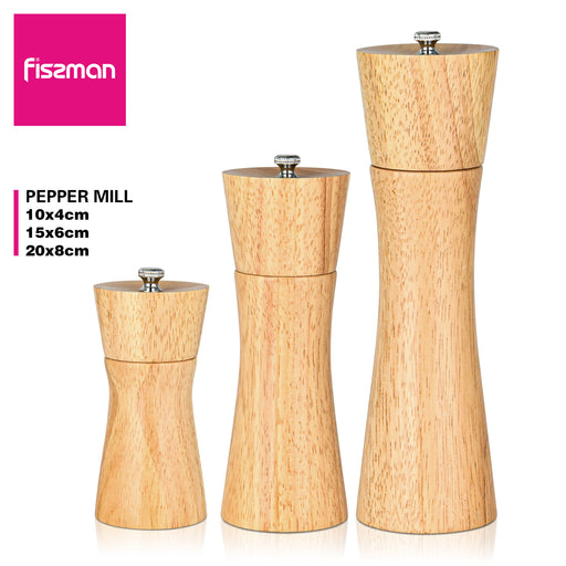 Rook shape Salt & Pepper Mill 21x6 cm (Rubber Wood Body with Ceramic Grinder)