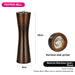 Salt and Pepper Mill 21x6cm Flat Top Rook Shape Dark Brown Wooden Style