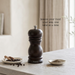 Pepper Mill Rubber Wood Body with S/S Grinder 11cm, Stylish With Simple Design For Restaurant or For Everyday Use, Natural Wood Material, Grinding Mechanism For Peppercorn And Dry Spices