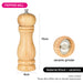 Salt and Pepper Mill 15x6cm Rook Shape Light Brown Wooden Style