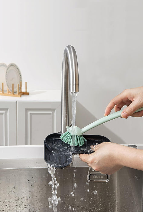 Kitchen Sink Caddy Organizer with Built-in Soap Dispenser