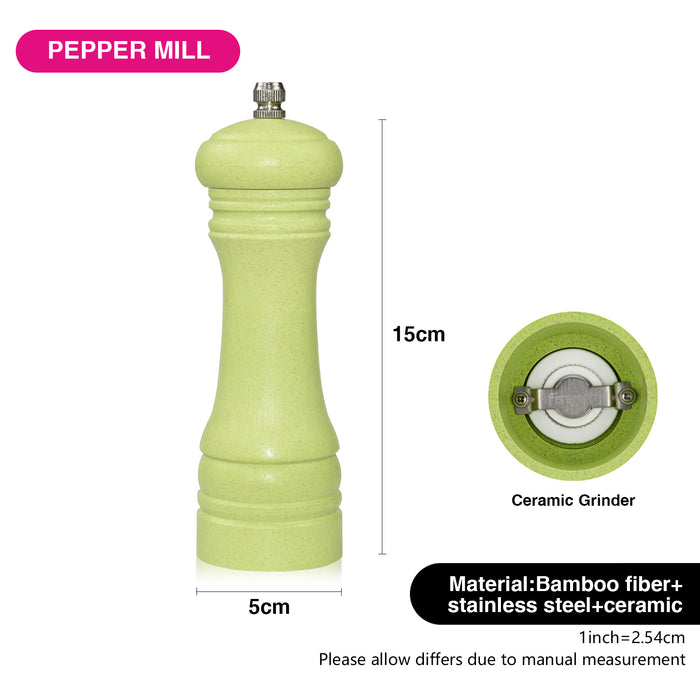 Pepper Mill 15cm (Bamboo Fiber Body With Ceramic Grinder)