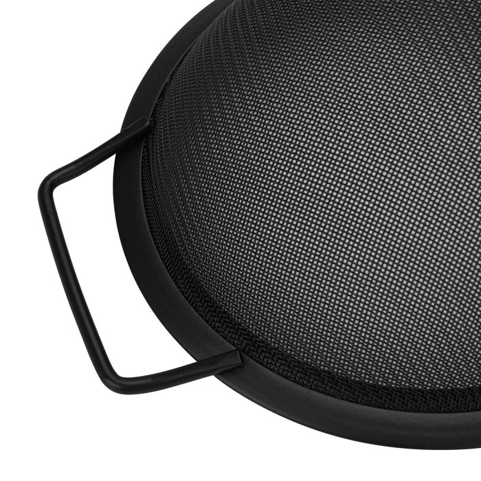 Strainer 10.5cm With Handle Steel Black