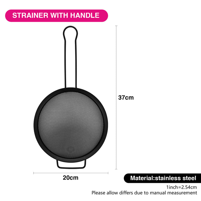 Strainer 20cm With Handle Steel