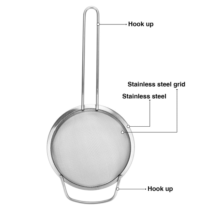 Steel Strainer  with Handle 16cm