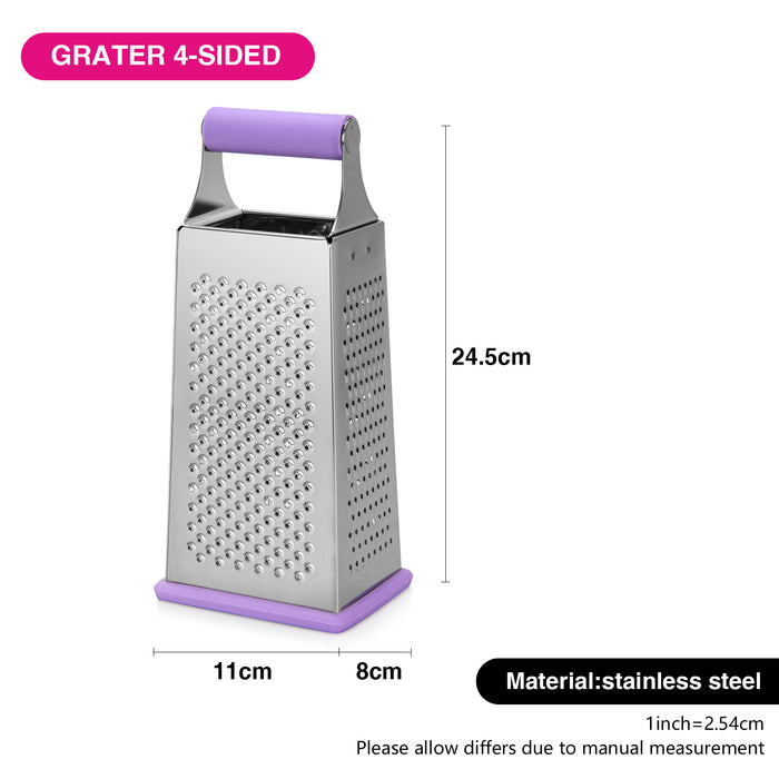 9" 4-Sided Grater Color Violet (Stainless Steel)