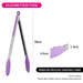 Kitchen Tongs 36cm Stainless steel And Silicone Purple