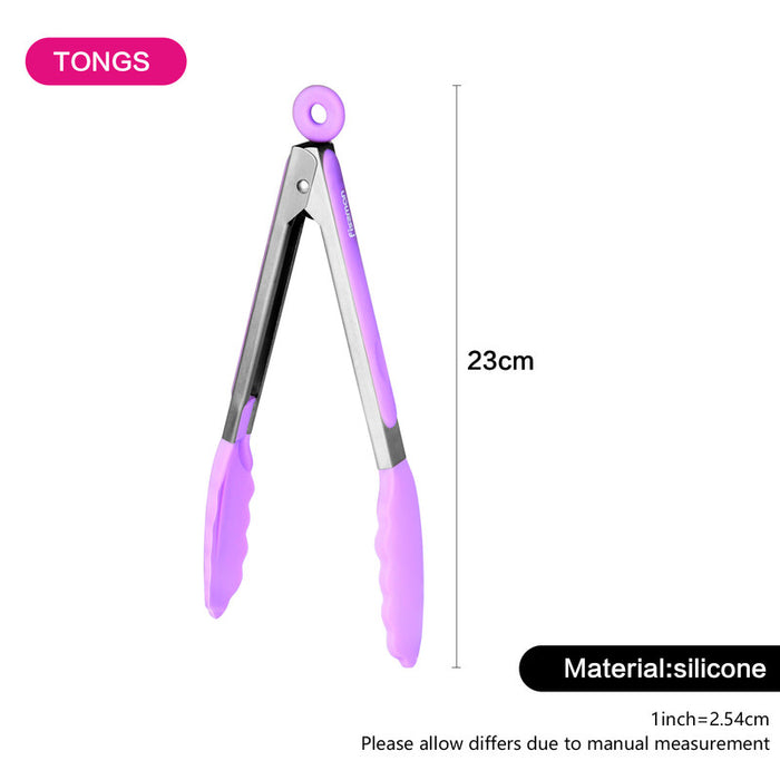 Fissman Kitchen Tong Silicone/Stainless Steel 23cm Purple