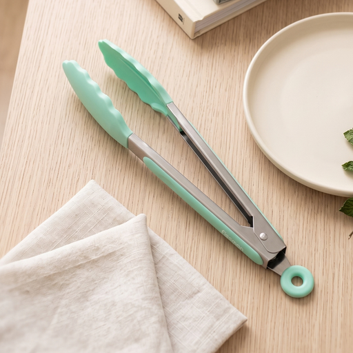Fissman Kitchen Tong Silicone/Stainless Steel 23cm Mint