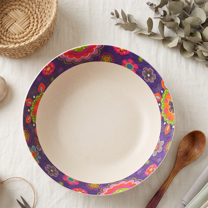 Bamboo Fibre Deep Plate PURPUR 22x4.4cm