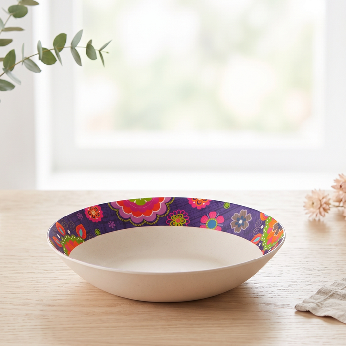 Bamboo Fibre Deep Plate PURPUR 22x4.4cm
