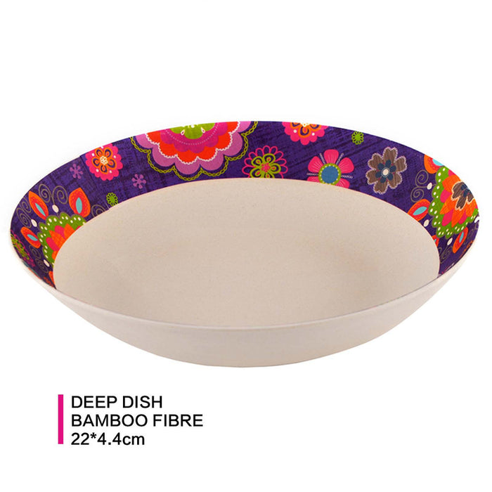 Bamboo Fibre Deep Plate PURPUR 22x4.4cm