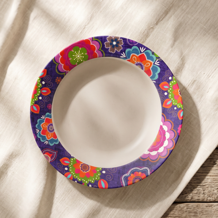 Bamboo Fibre Deep Plate PURPUR 23cm