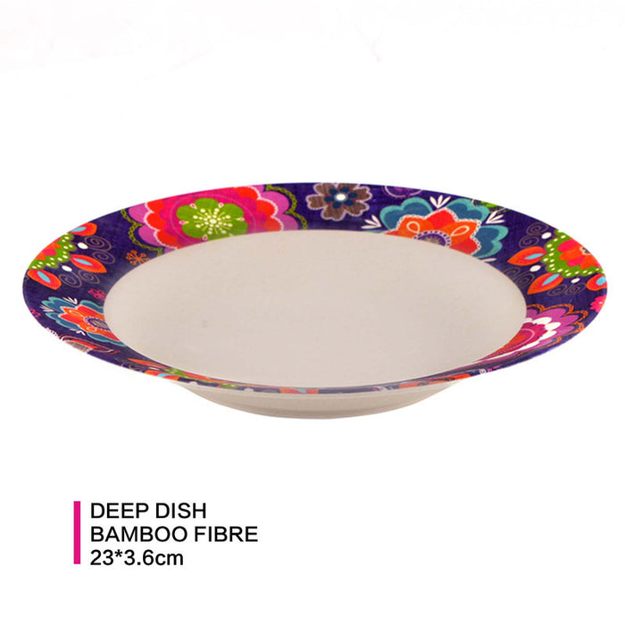Bamboo Fibre Deep Plate PURPUR 23cm